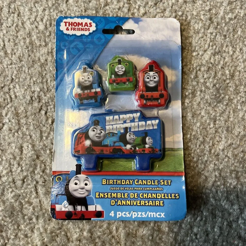 THOMAS THE TANK ENGINE All Aboard Friends MINI CANDLE SET (4pc) ~ Birthday Party